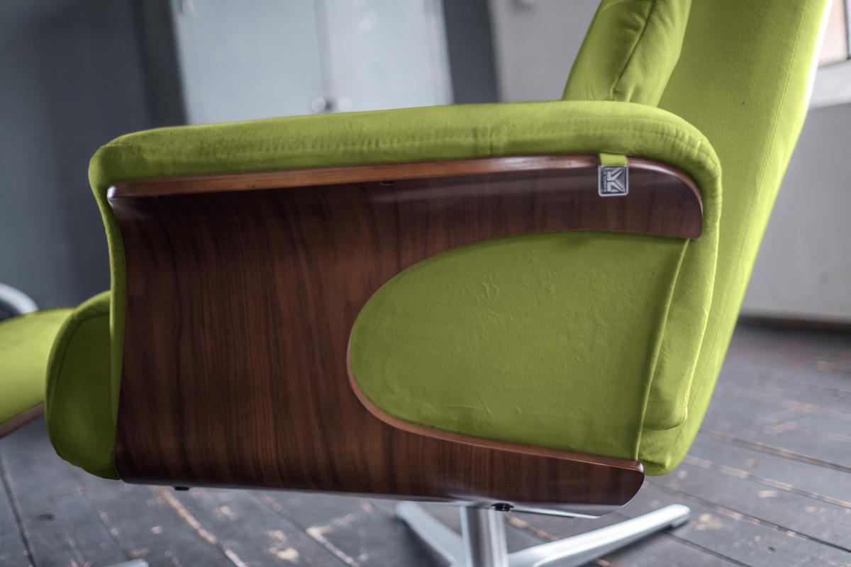 RELAXSESSELSET TOSAR Grün Velvet - Silberfarben/Grün, Textil/Metall (83/110/89cm) - KAWOLA