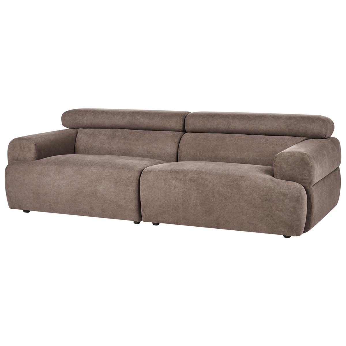 3-SITZER-SOFA Stoff Braun Hovden - Braun, Textil (210/69/95cm) - Beliani