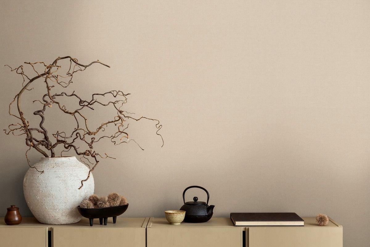 VLIESTAPETE Beige 53/1005 cm - Beige, Textil (53/1cm) - KUNSTLOFT