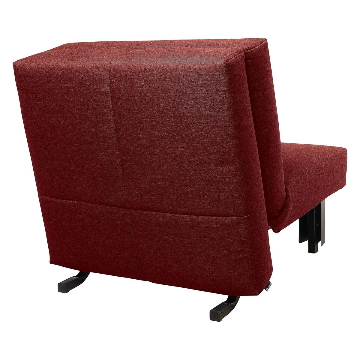 FALTSESSEL Kalomira Bezug Flachgewebe Metall schwarz / rot - Rot, Kunststoff (100/85/85cm) - 58aufmkessel