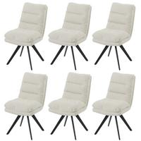 ESSZIMMERSTUHL Weiß 6er-Set - Creme/Weiß, Textil (48/92/68cm) - MCW