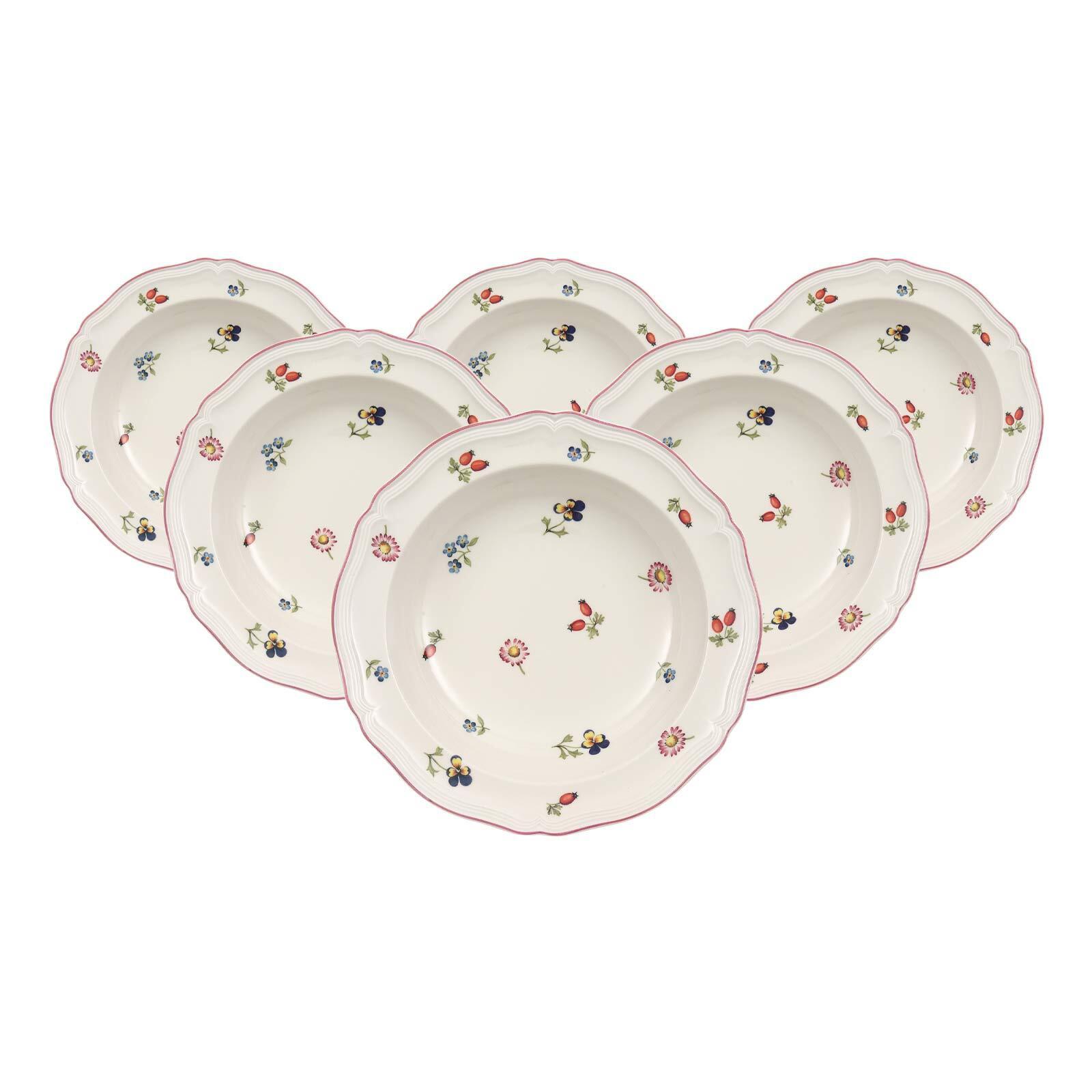 SALATSCHALEN Petite Fleur weiß ø 20,5 cm 6er Set - Weiß, Keramik (20.5cm) - Villeroy & Boch