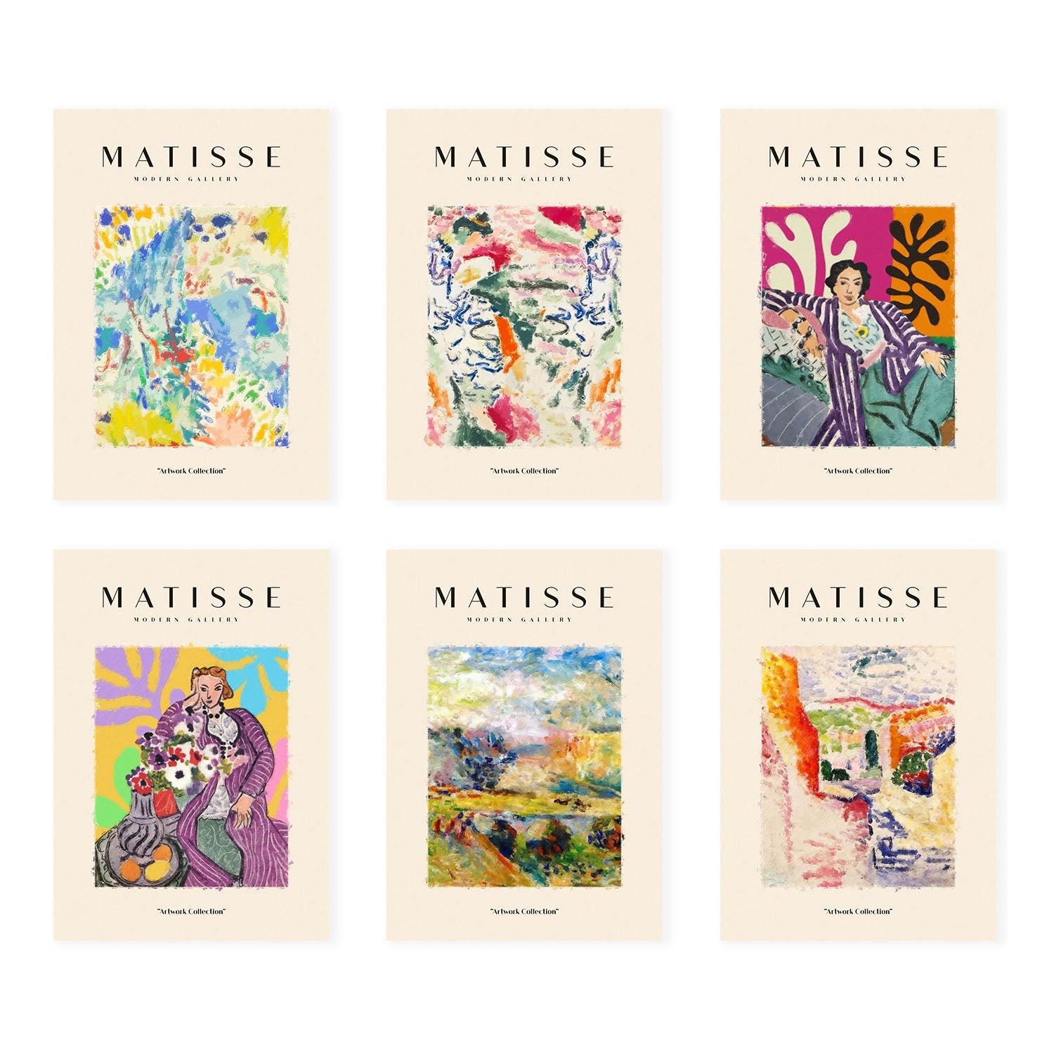 POSTER Set Mit 6 Illustrationen Von Henri Matisse Landschaft A3 Rahmenlos - Klar, Papier (29/3cm) - Nacnic