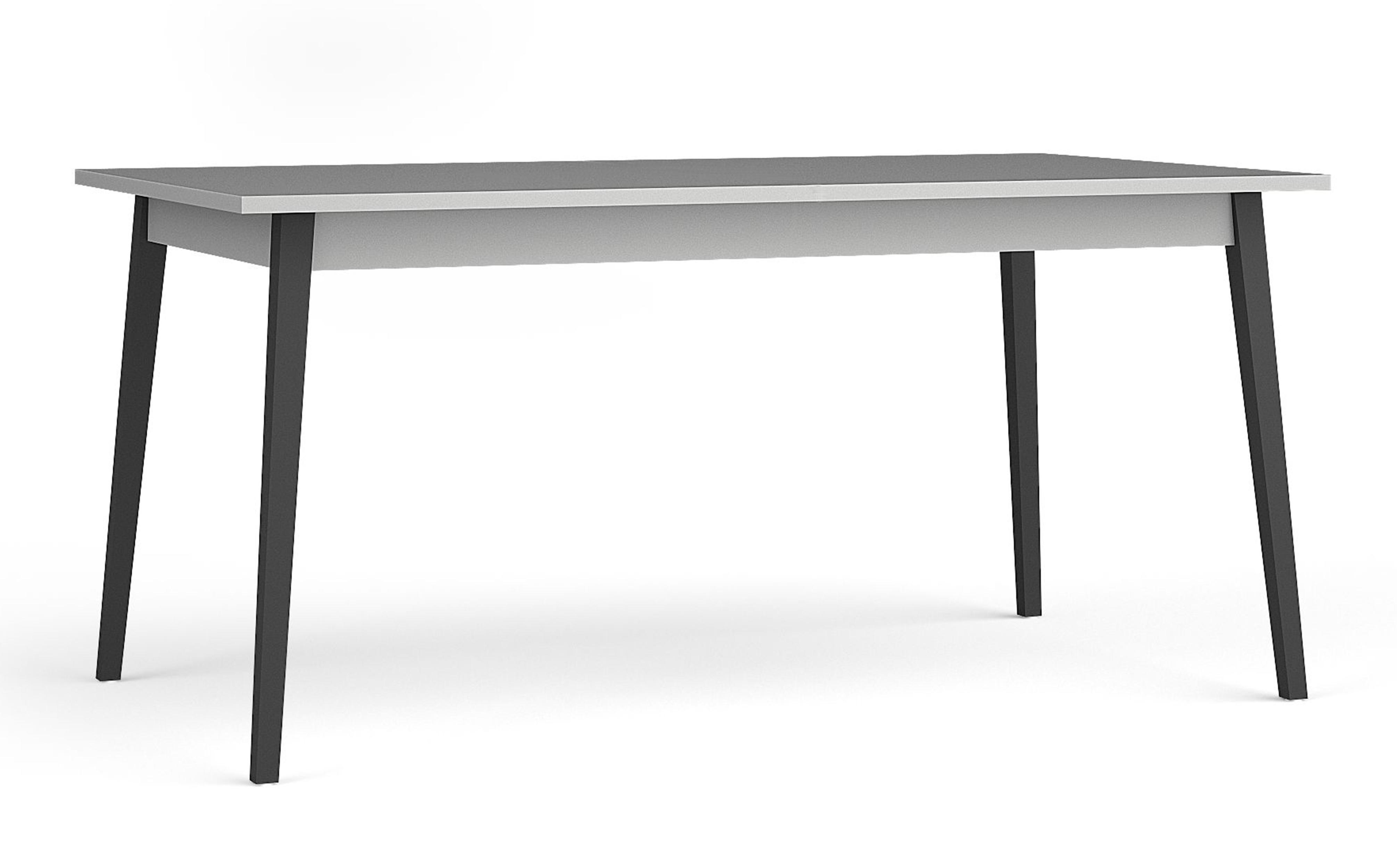 ESSTISCH Irelis Grau 220/80/90 cm – mit schwarzen Beinen - Schwarz/Grau, Holzwerkstoff/Metall (90/220/80cm) - AX Living