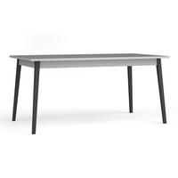 ESSTISCH Irelis Grau 220/80/90 cm – mit schwarzen Beinen - Schwarz/Grau, Holzwerkstoff/Metall (90/220/80cm) - AX Living