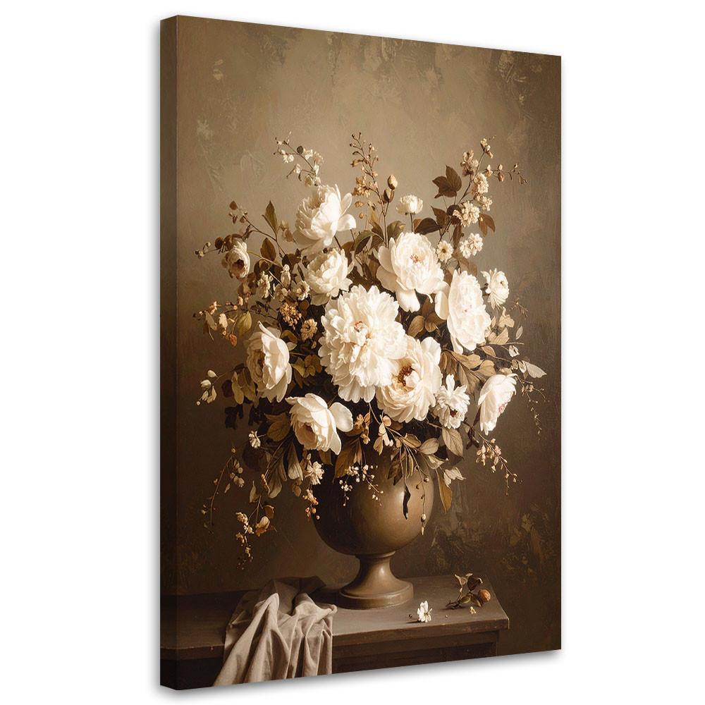 LEINWANDBILD Blumen 80x120cm - Braun, Textil (80/120cm) - Feeby