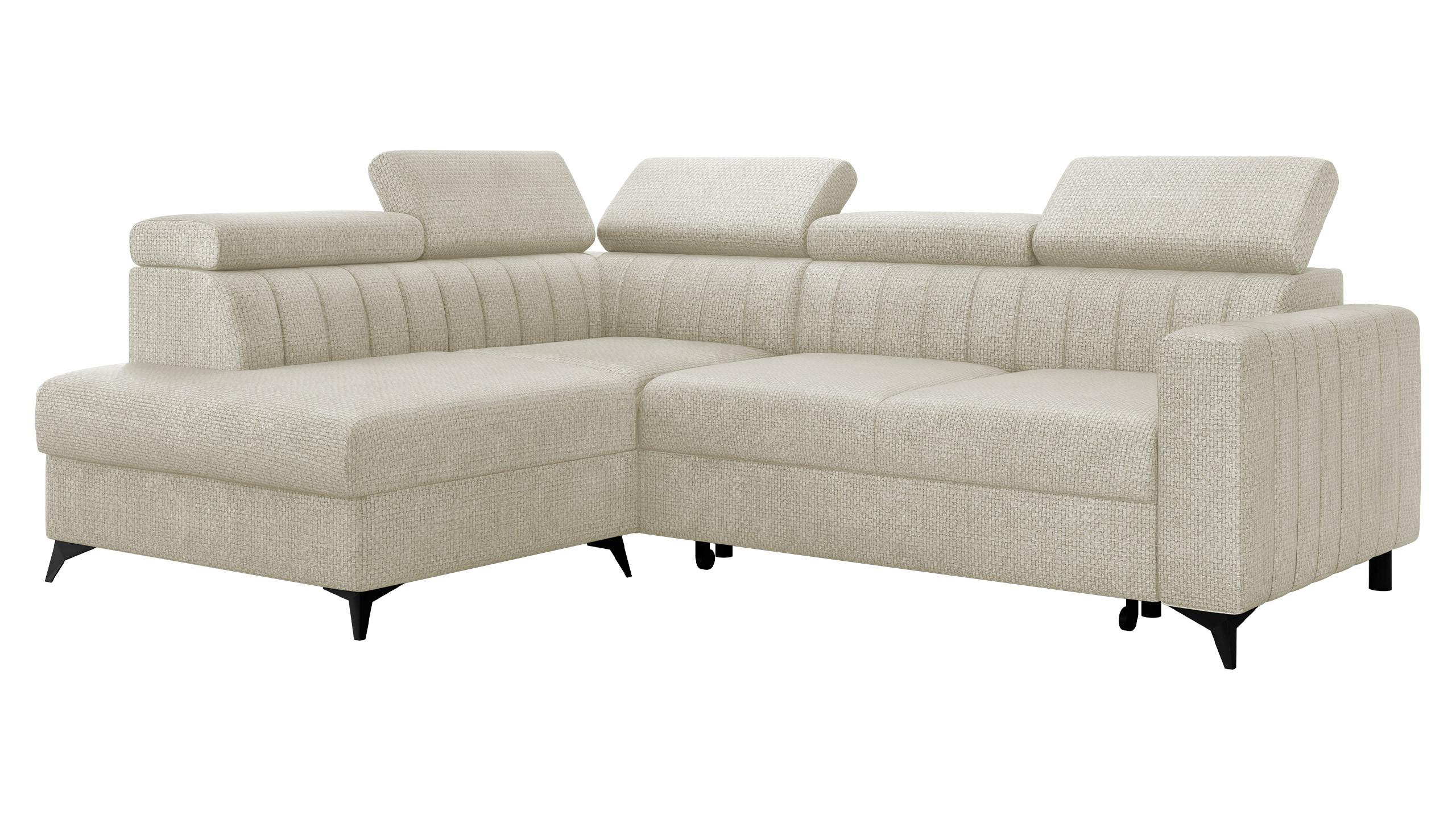 ECKSOFA Milano 2RRLXP, Seite: Links LXP+R+2R - Mokka, Holz/Textil (249/195cm) - MIRJAN24