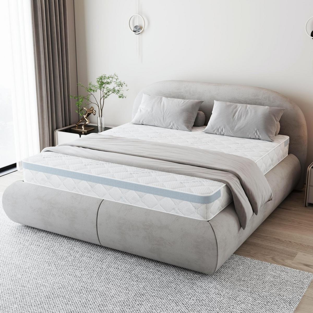 WENDEMATRATZE Mediro Care 21 cm,7-Zone, mit Visco-Schaum, H2/H3, 140x200 - Weiß, Textil (140/200cm) - Beautysofa