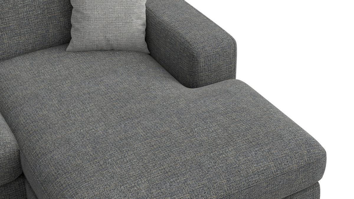 ECKSOFA OTTO 4-Sitzer, anthracit - Schwarz/Grau, Holz/Textil (279/159cm) - Wozimo