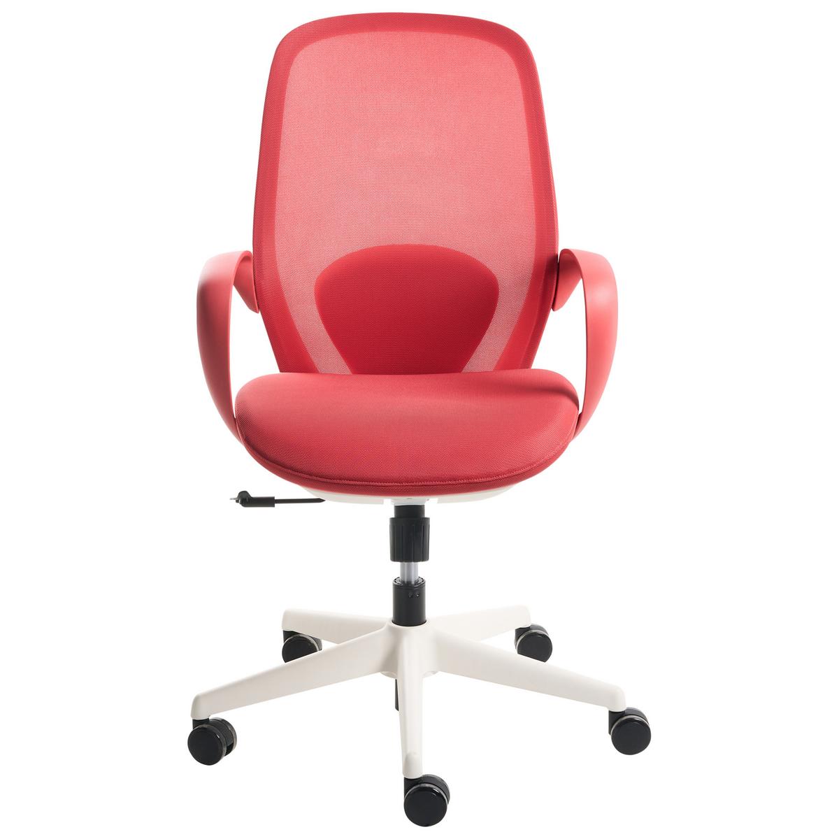 BÜROSTUHL Rot Foama - Rot/Schwarz, Textil (70/94/70cm) - Beliani