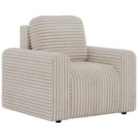 SESSEL NESSARO - Beige Cord - Beige/Schwarz, Kunststoff/Textil (96/94/90cm) - MKS