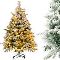 WEIHNACHTSBAUM Beleuchtung Grün - Grün, Kunststoff (136cm) - COSTWAY