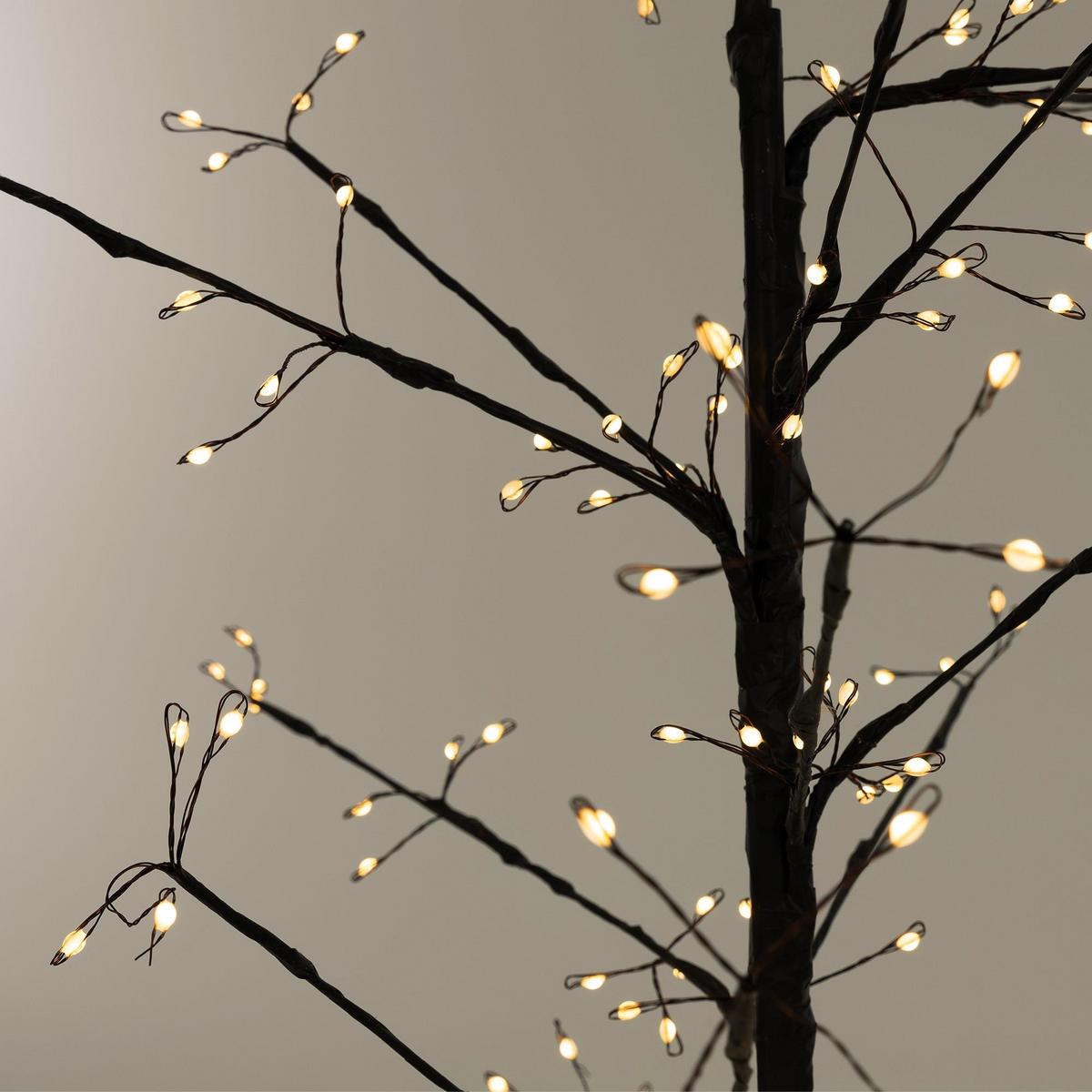 LED-BAUM 180 cm 480LED Warmweiß Timer Außen Flexibel Zweige - Schwarz, Kunststoff (180cm) - ECD-Germany