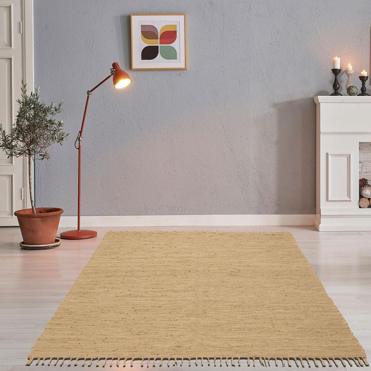 FLECKERLTEPPICH Chindi 60x120 cm - Naturfarben, Textil (60/120cm) - Rug and Roll