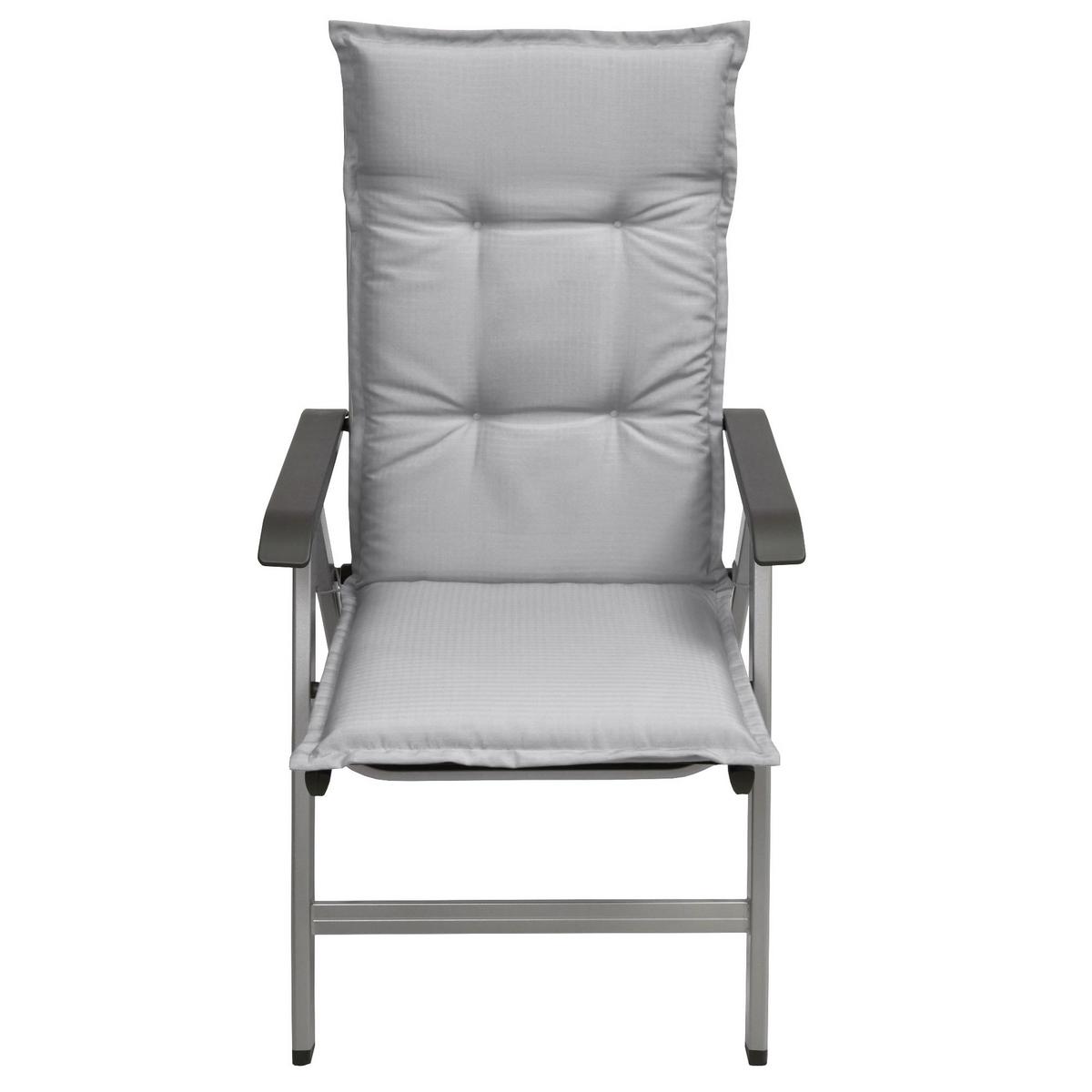 HOCHLEHNERAUFLAGE Base HL 120/50/6cm Hellgrau 4tlg - Hellgrau, Textil (50/6/120cm) - Beautissu 