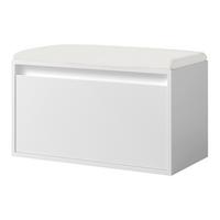 SCHUHBANK Degerfors - Weiß, Holzwerkstoff/Kunststoff (39/45/80cm) - [en.casa]