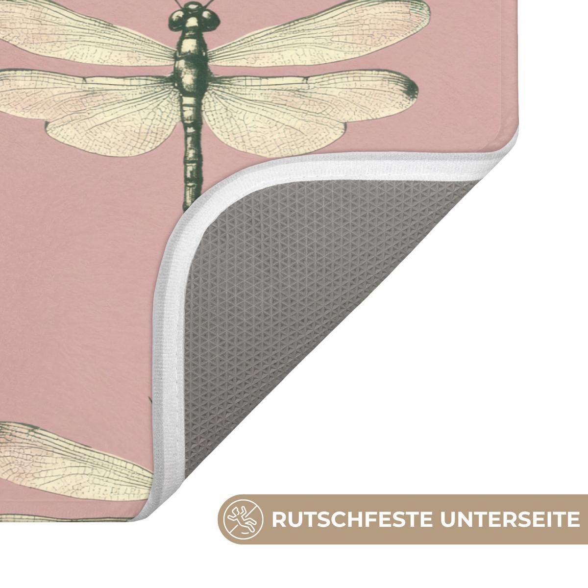 BADEMATTE Lillibells - Muster - Rosa 80x50 cm - Rosa, Textil (80/50cm) - OnlyWow