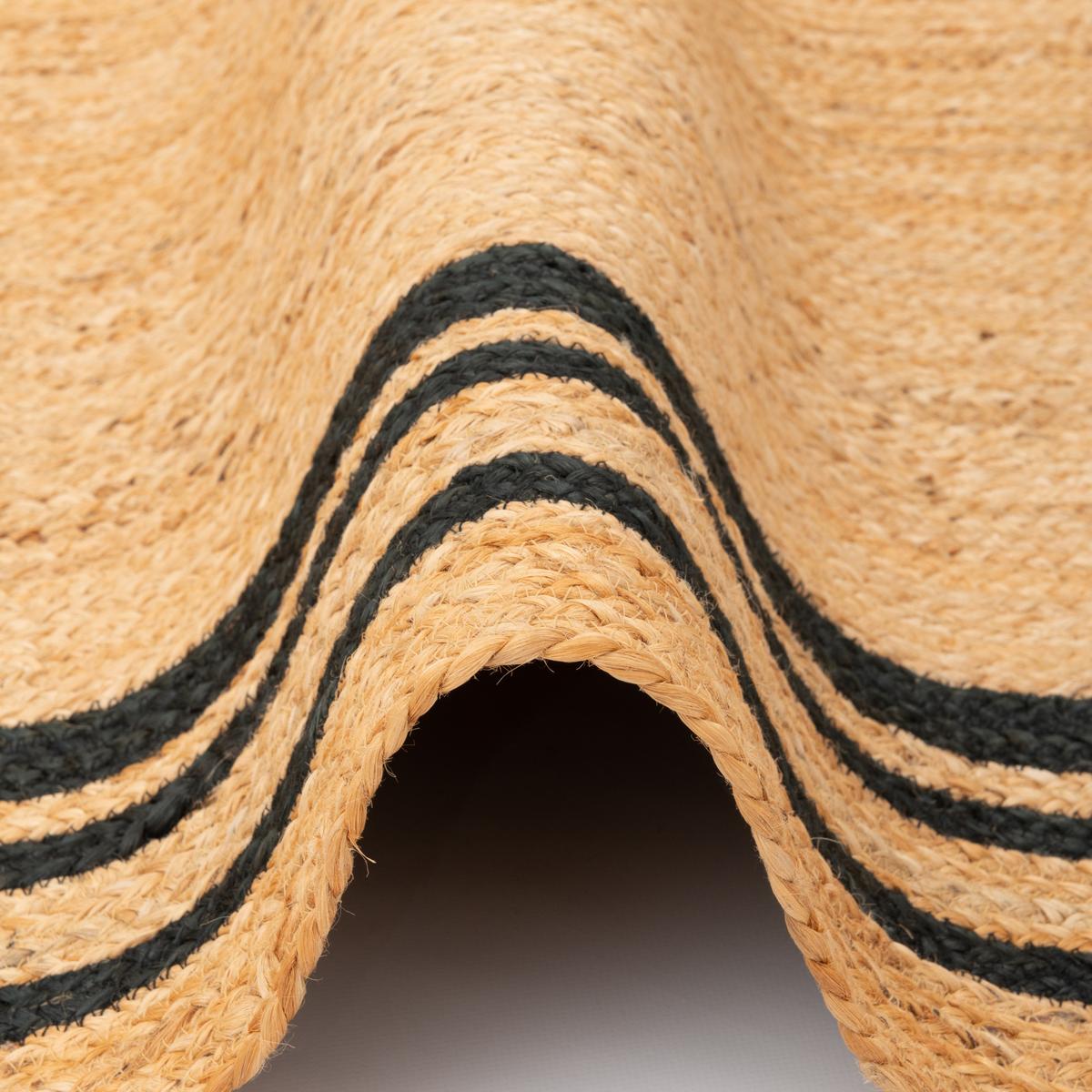 NATURFASER TEPPICH LÄUFER JUTE SALSA - Anthrazit, Textil (80/150cm) - Pergamon