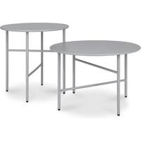 BEISTELLTISCH Finn 44/46 cm und 53/36 cm Grau (2tlg) - Grau, Metall (0.1/53/36cm) - BoMoe