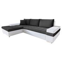 ECKSOFA Bangkok Mini - Silberfarben/Graphitfarben, Holz/Textil (274/182cm) - MIRJAN24