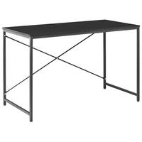SCHREIBTISCH Schwarz 120/60 cm Andaste - Schwarz, Holzwerkstoff (60/120/75cm) - Beliani