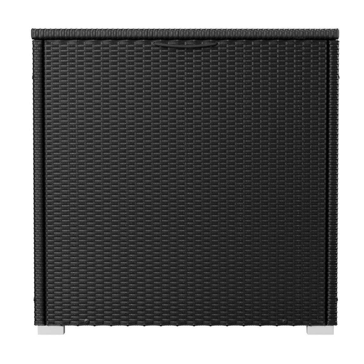 AUFLAGENBOX Ikaria schwarz - Schwarz, Kunststoff (145/80/83cm) - Juskys