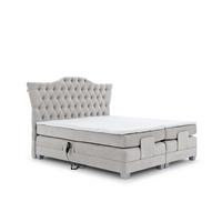 BOXSPRINGBETT Bett Elektrisch Fausto - Grau, Holzwerkstoff/Textil (180/200cm) - Fun Möbel