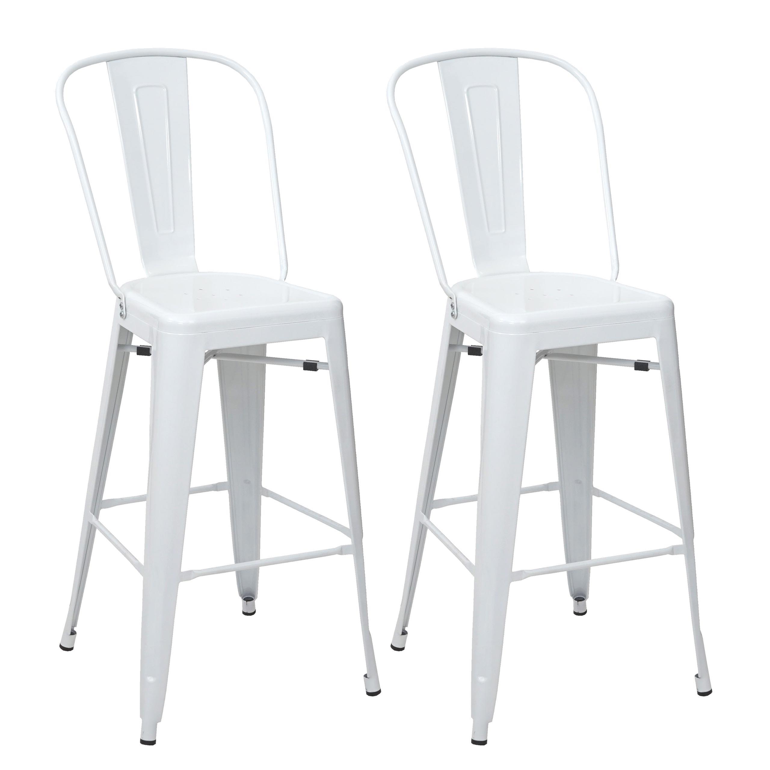 BARHOCKER METALL Weiß 2er-Set - Weiß, Metall (50/117/45cm) - MCW