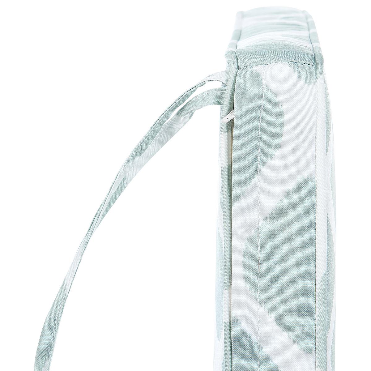 GARTENSTUHLKISSEN 6er-Set Mintgrün 39/31 cm Tolve - Weiß/Mintgrün, Textil (39/5/31cm) - Beliani