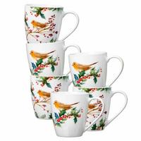 HENKELBECHER Winter Bird bunt 360 ml 6er Set - Multicolor, Keramik (0.36L) - Ritzenhoff Breker