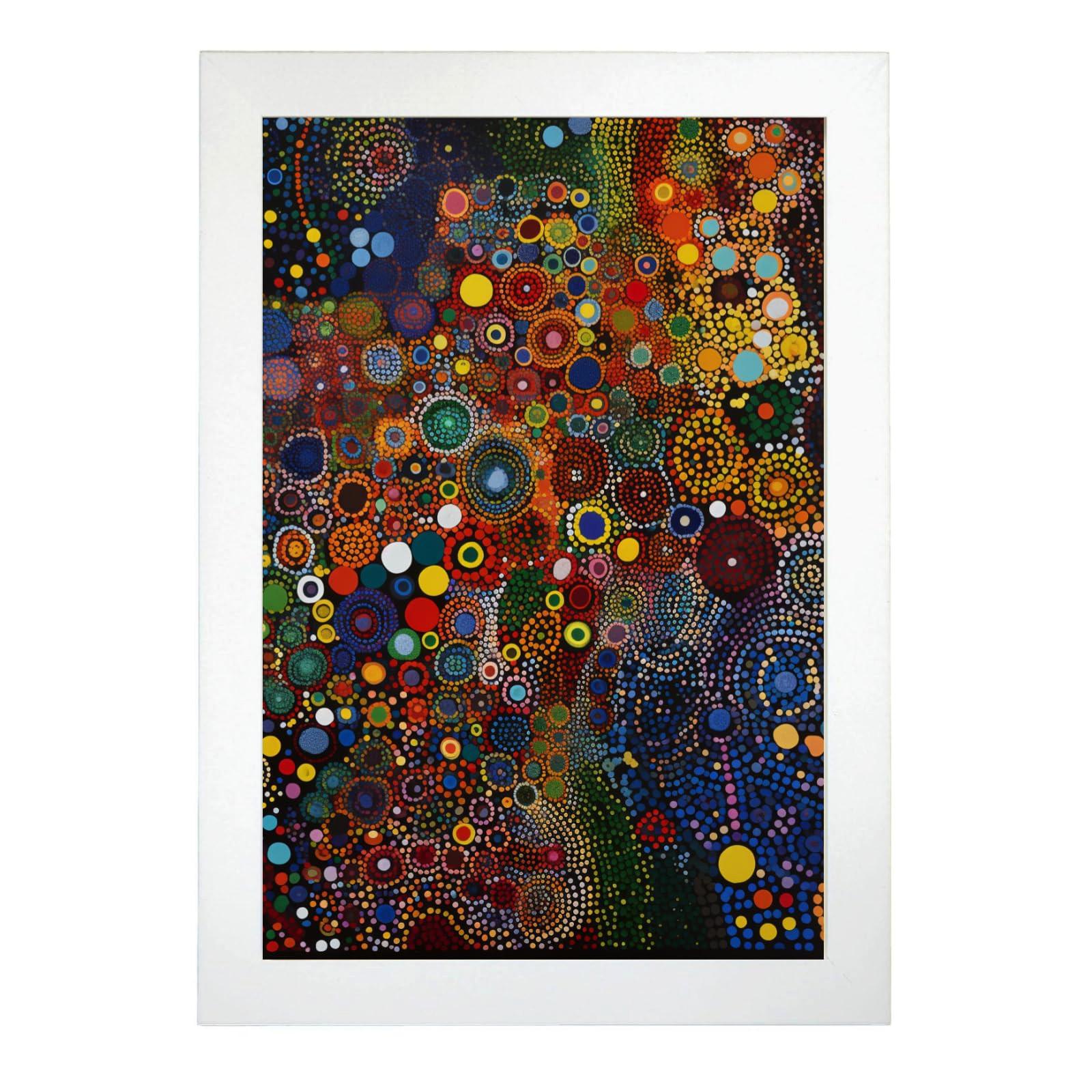 POSTER Yayoi Kusama A3 Weißer Rahmen - Weiß, Papier (29.7/5/42cm) - Nacnic