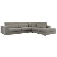 ECKSOFA Savona Grau Boucle - rechts - Schwarz/Grau, Kunststoff/Textil (249/316cm) - MKS