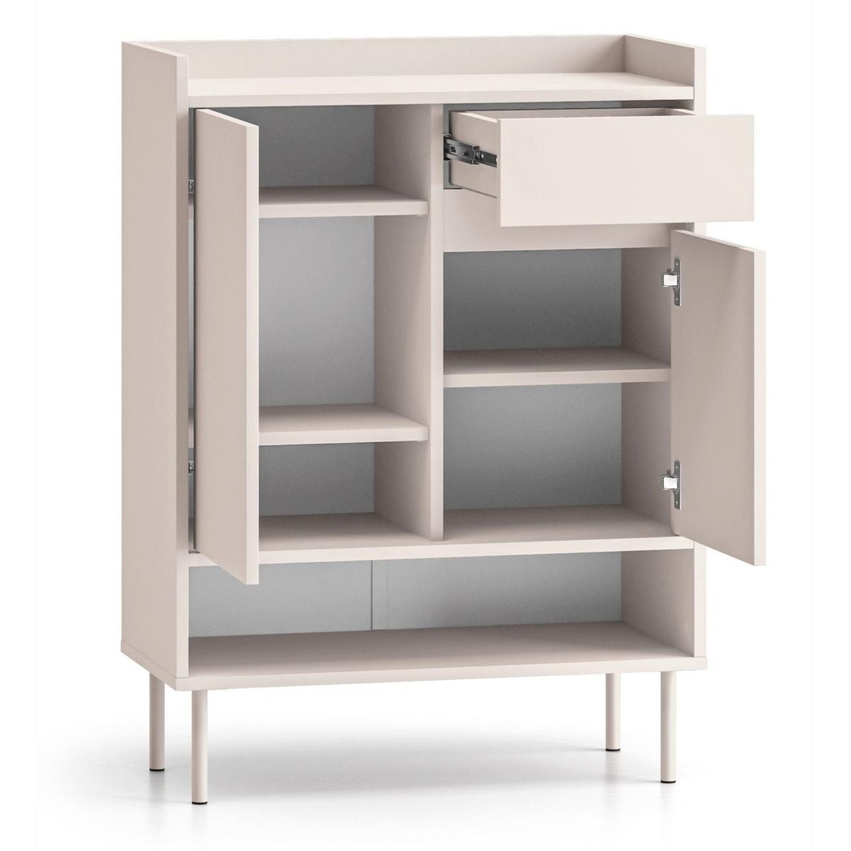 SCHUHSCHRANK Dioce Kaschmirgrau mit Schublade 70 cm - Taupe, Holz/Holzwerkstoff (69.8/95/33.3cm) - Selsey