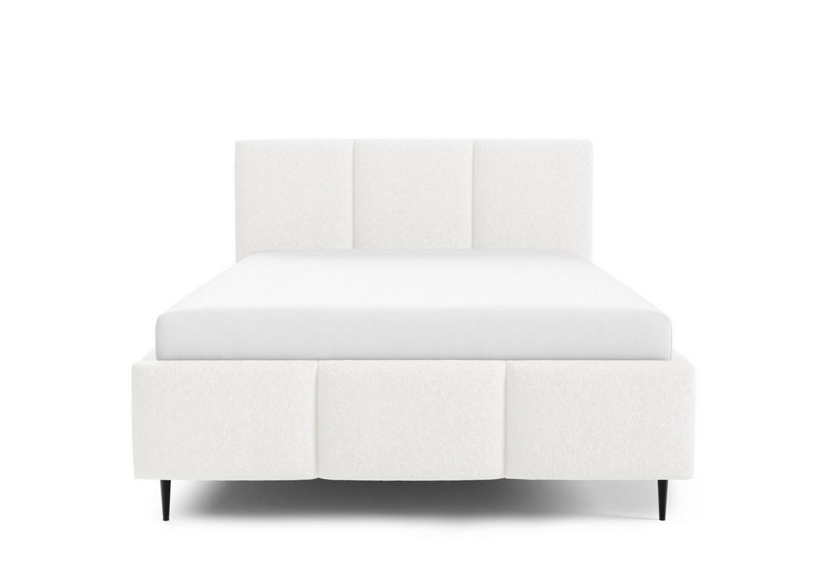 POLSTERBETT Miami Komplettset - Weiß, Holzwerkstoff/Textil (180/200cm) - Fun Möbel