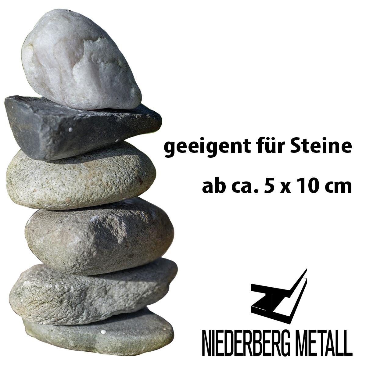 GABIONEN Steinkorb aus Stahl, 80x100x50 cm, Feuerverzinkt - Grau, Metall (50/80cm) - Niederberg Metall