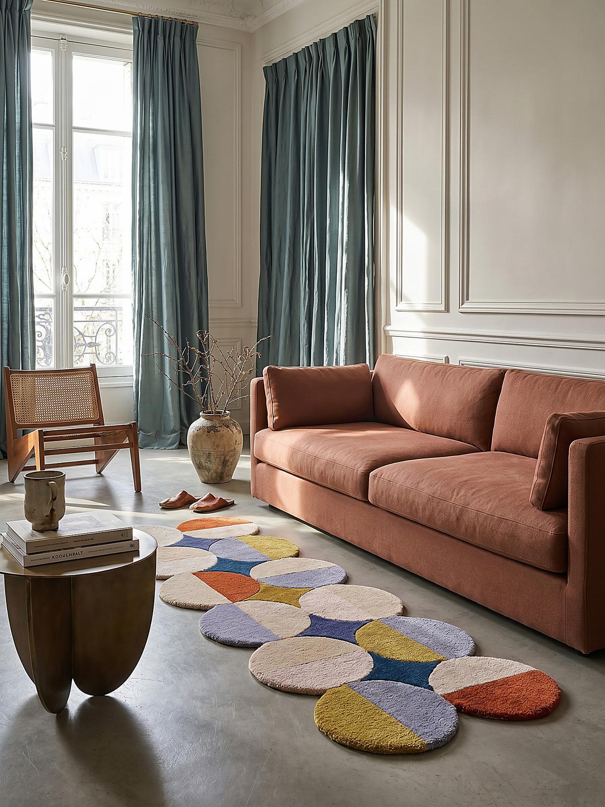 WOLLTEPPICH HALLEIN, mit Wellenmuster, Bunt, 80 x 230 cm - Multicolor, Textil (230/80cm) - KADIMA DESIGN