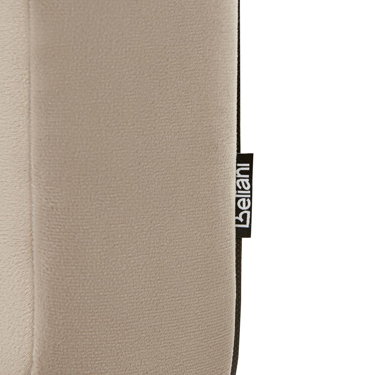 BETT mit Lattenrost 180/200 cm Taupe Brin - Taupe/Schwarz, Textil (180/200cm) - Beliani
