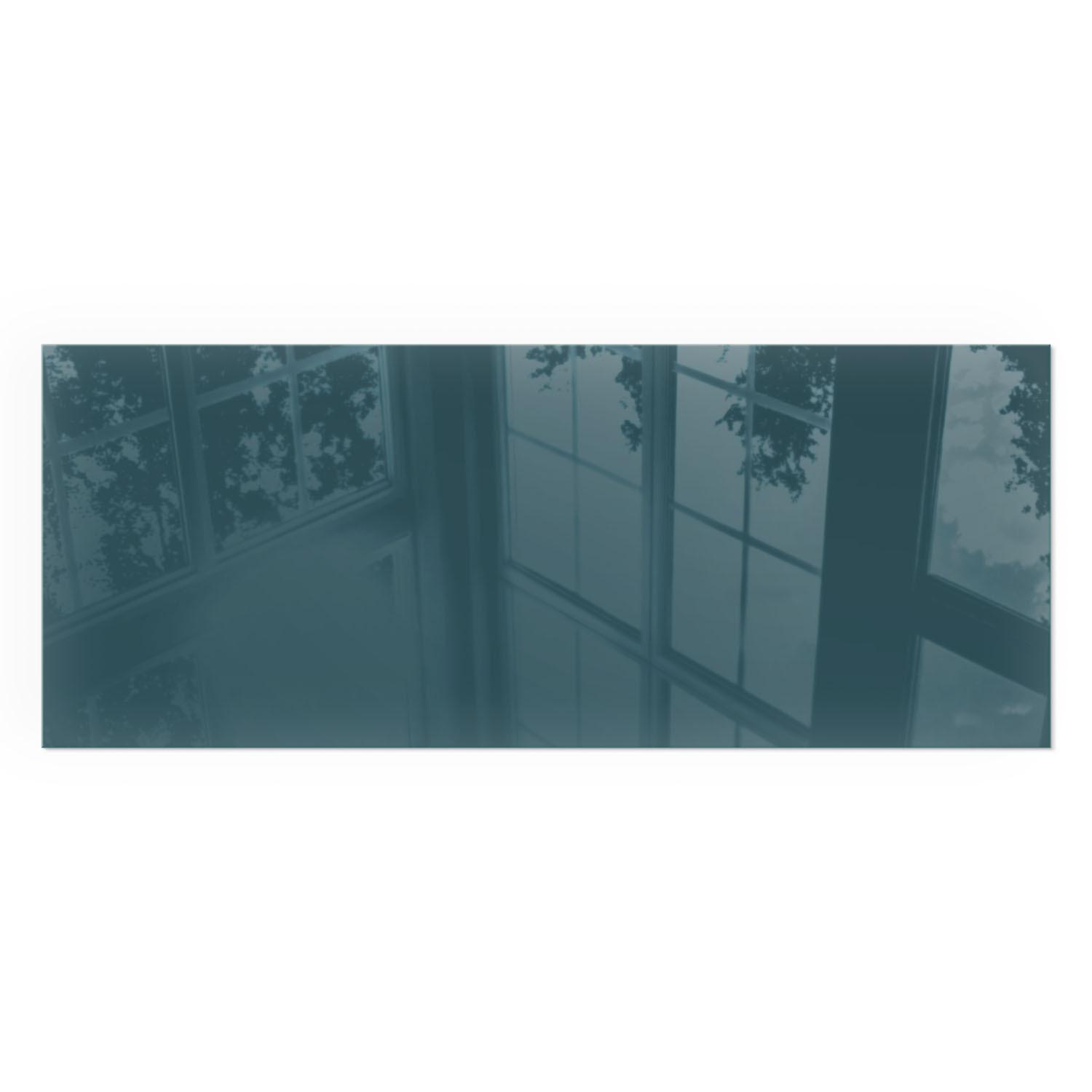 GLASPLATTE für Kamin 125x50 cm - Türkis, Glas (125/50/0.4cm) - TULUP