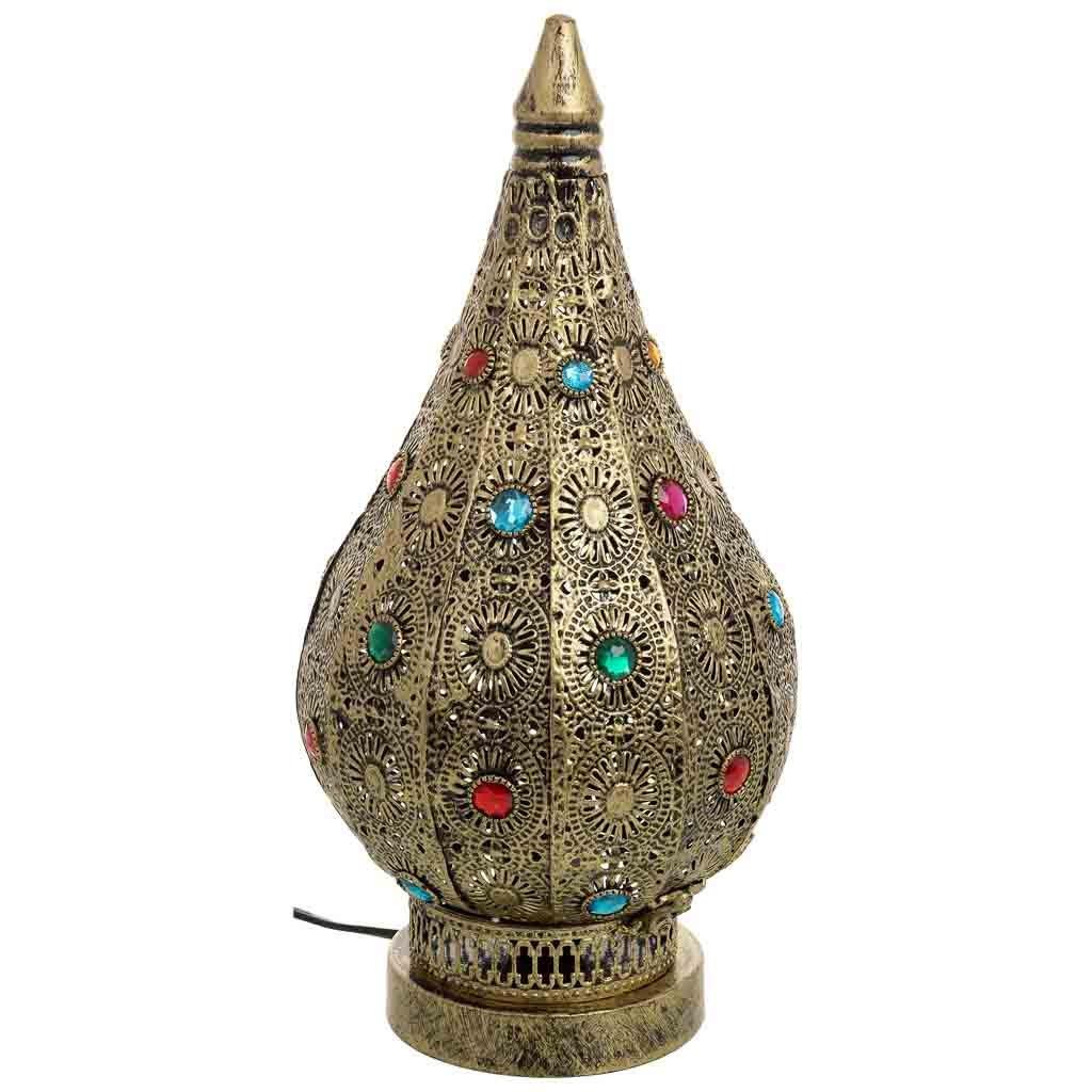 LAMPE aus Metall und Glas, 20x38cm - Multicolor, Metall (20/20/38cm) - Wanderlust