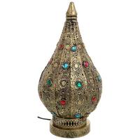 LAMPE aus Metall und Glas, 20x38cm - Multicolor, Metall (20/20/38cm) - Wanderlust