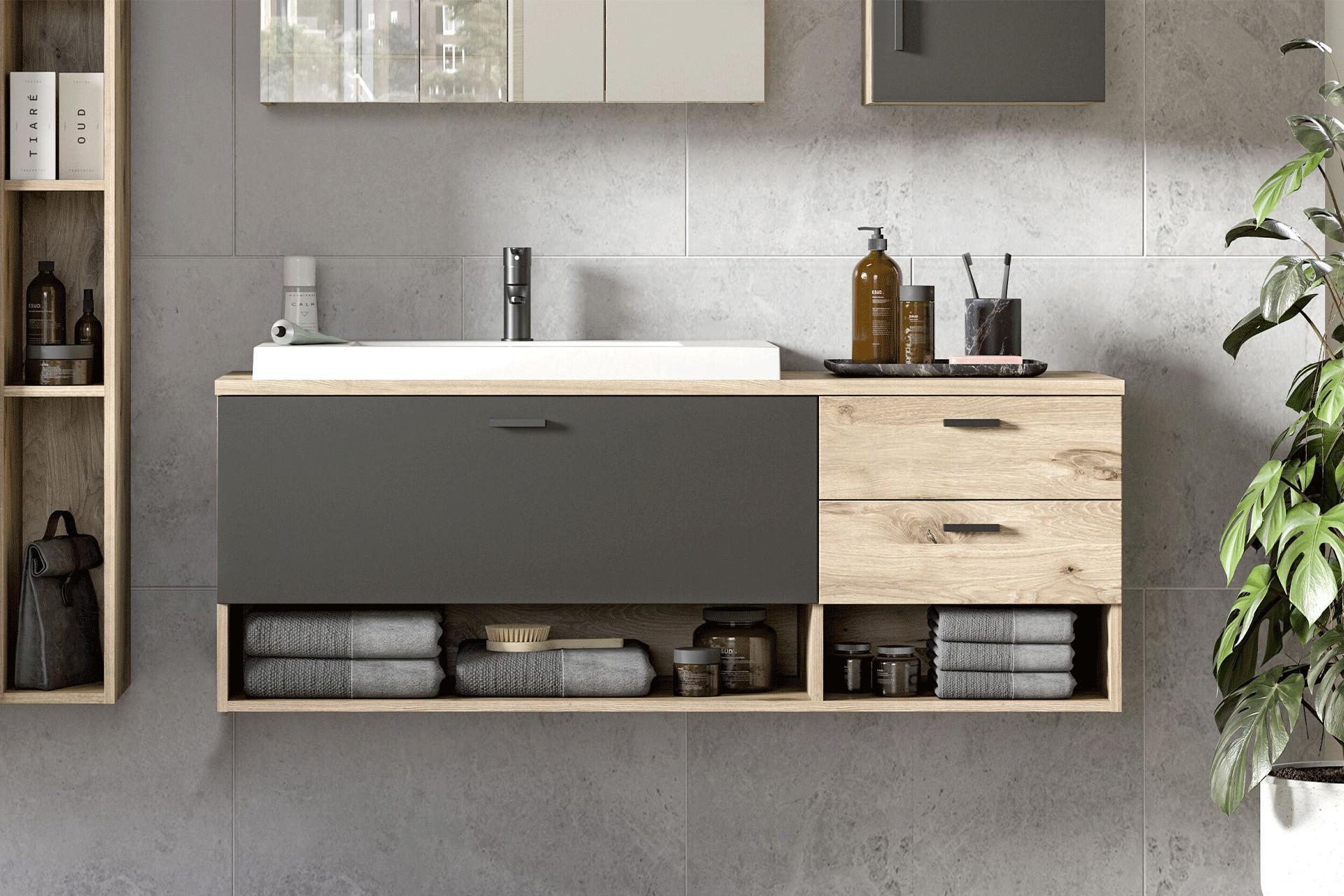 Waschtisch Holz Eiche Badezimmer Bad