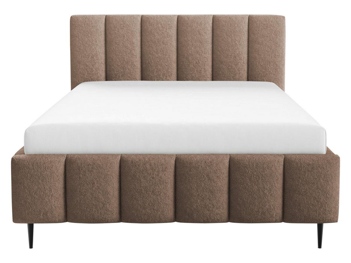 POLSTERBETT Lunaro Leg - Schwarz/Braun, Holz/Textil (160/200cm) - MIRJAN24