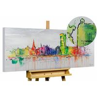 ACRYLBILD HANDGEMALT 120/60 cm - Grau, Holz/Textil (120/60cm) - KUNSTLOFT