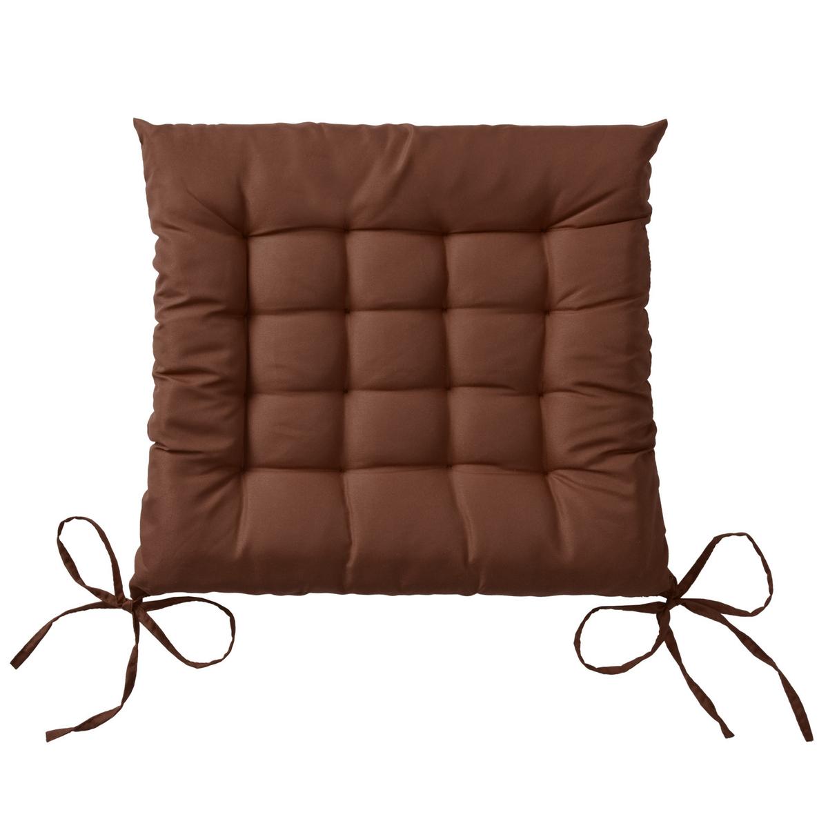 STUHLKISSEN Lea 40/40/5 cm Braun 4tlg - Braun, Textil (40/40cm) - Beautissu 