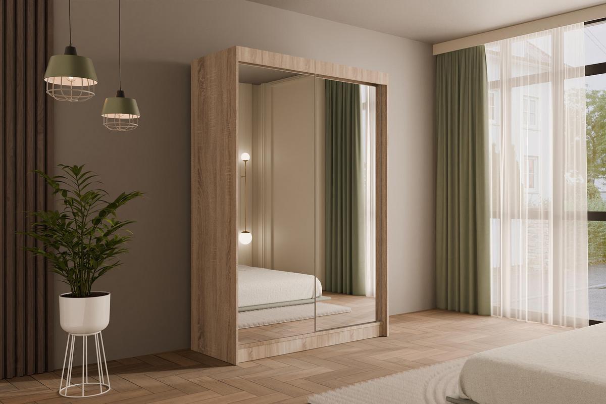 KLEIDERSCHRANK AMOHA - 120 cm - Sonoma Eiche - Sonoma Eiche, Holzwerkstoff (120/215/61cm) - ALTDECOR