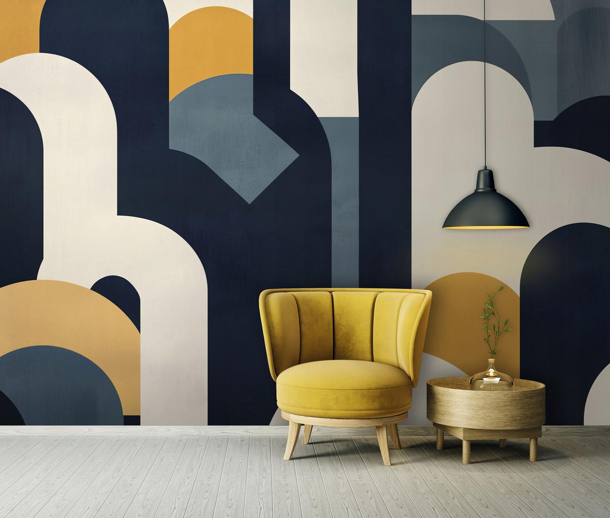 FOTOTAPETE Abstrakt Art Deco Vlies Tapete Wohnzimmer 250x175 - Multicolor, Papier (250/175cm) - Wallarena