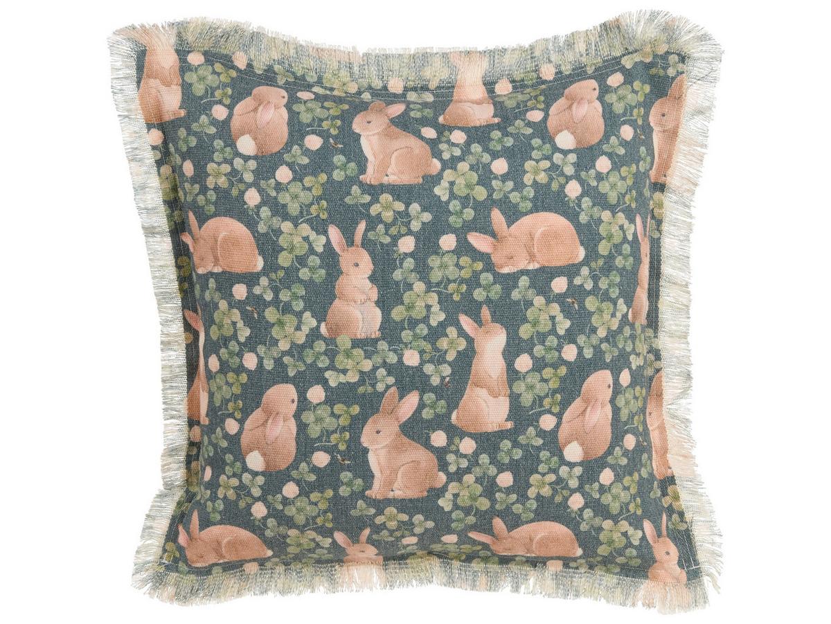 DEKOKISSEN 2er-Set Grün 45/45 cm Alstroemeria - Grün, Naturmaterialien/Textil (45/45cm) - Beliani