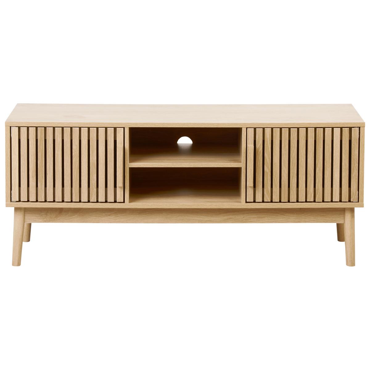 TV-MÖBEL Hellbraun Lynwood - Braun, Holzwerkstoff (117/48/40cm) - Beliani