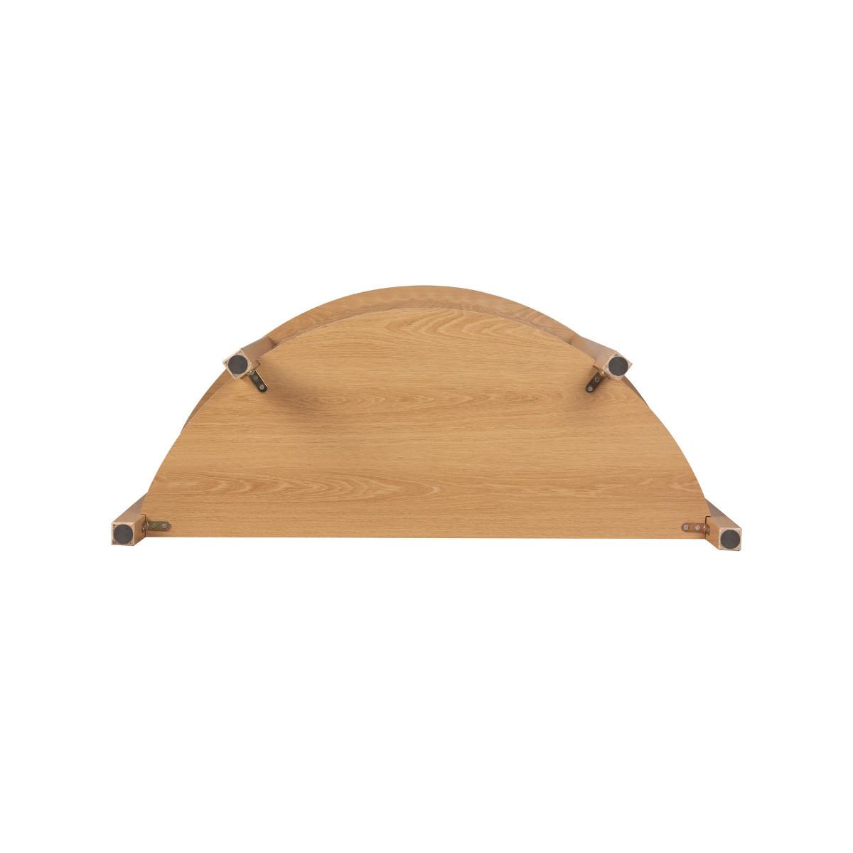 ABGERUNDETE Konsole mit Welleneffekt und 2 Ebenen bologne 100/40/76 cm - Eschefarben, Holzwerkstoff (16/40/76cm) - Calicosy