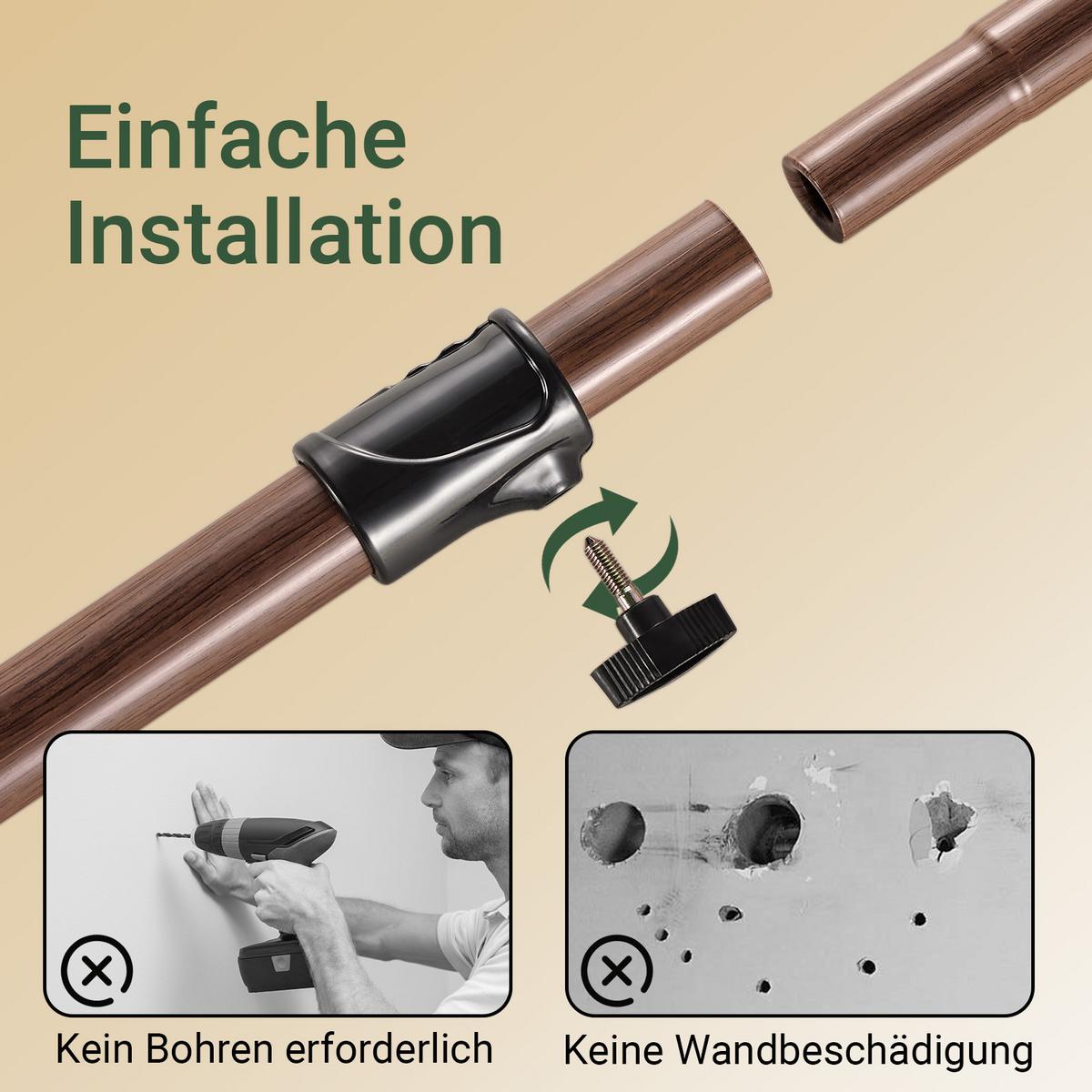 TELESKOP-KLEIDERSTÄNDER Braun - Braun, Kunststoff (311/295/37cm) - SoBuy